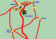 Grad Subotica - turistička karta