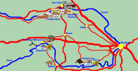 Fruska gora - travel map