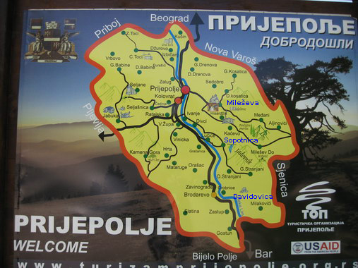 Prijepolje - turistička karta