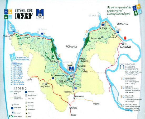 National Park Djerdap - Travel Map
